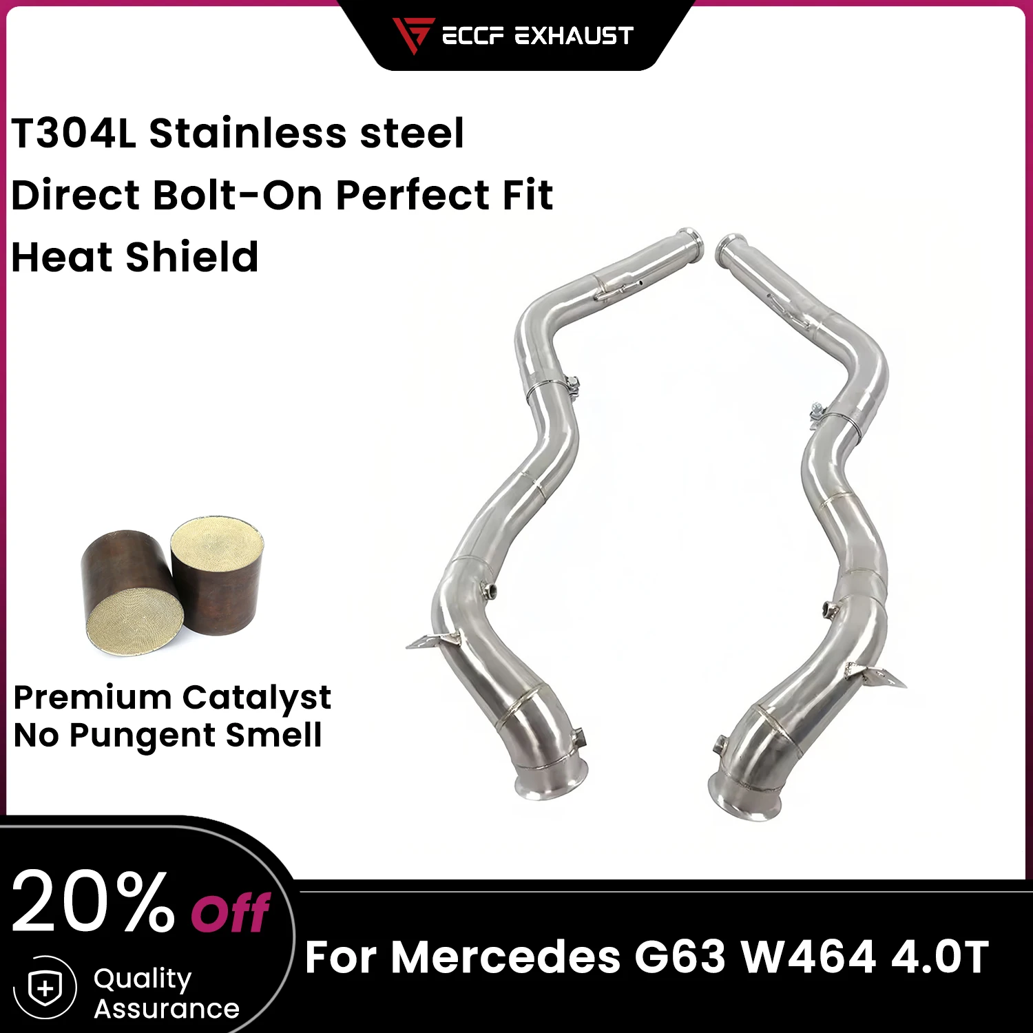 

Спортивная водосточная труба для Mercedes G63 W464 4.0T, агрессивный выхлопной звук, высокая производительность потока, модернизация, простая установка