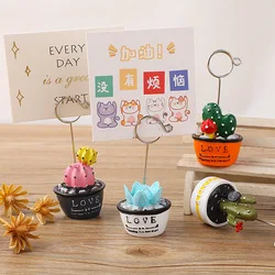 DIY Cute Little Bonsai Succulent Creative Desktop Message Holder Photo Holder Business Card Holder Ornaments Gift