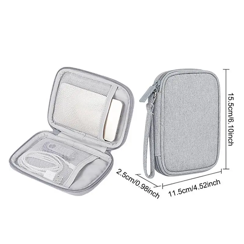 Kabel Organizer Bag Externe Harde Schijf Case Mini Reizen Draagtas Met Dubbele Mesh Container Draagbare Elektronica