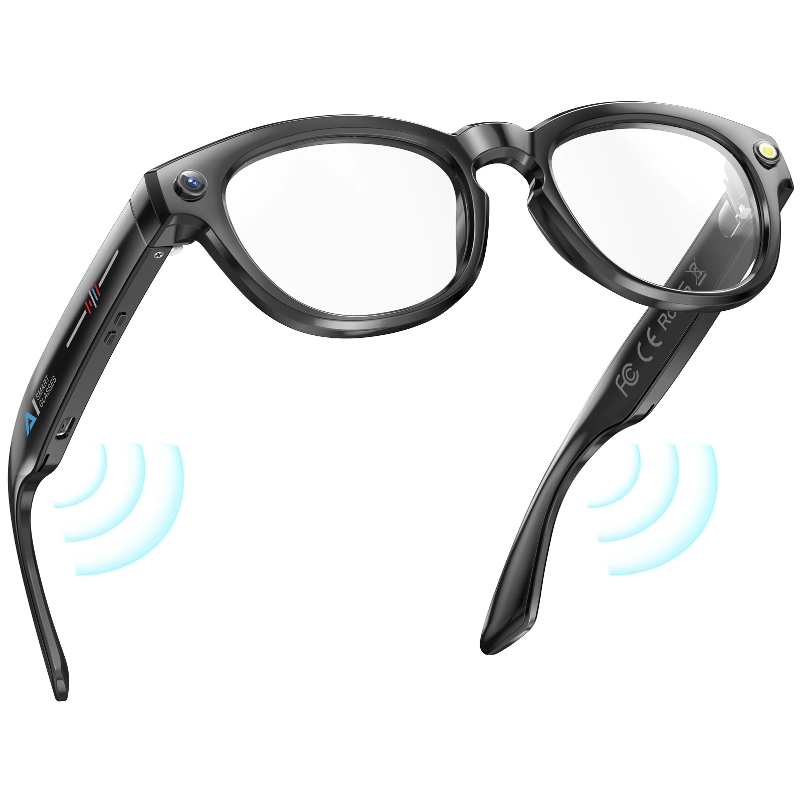 

GS380 smart wearable earphones, artificial intelligence auxiliary glasses with camera flashlight