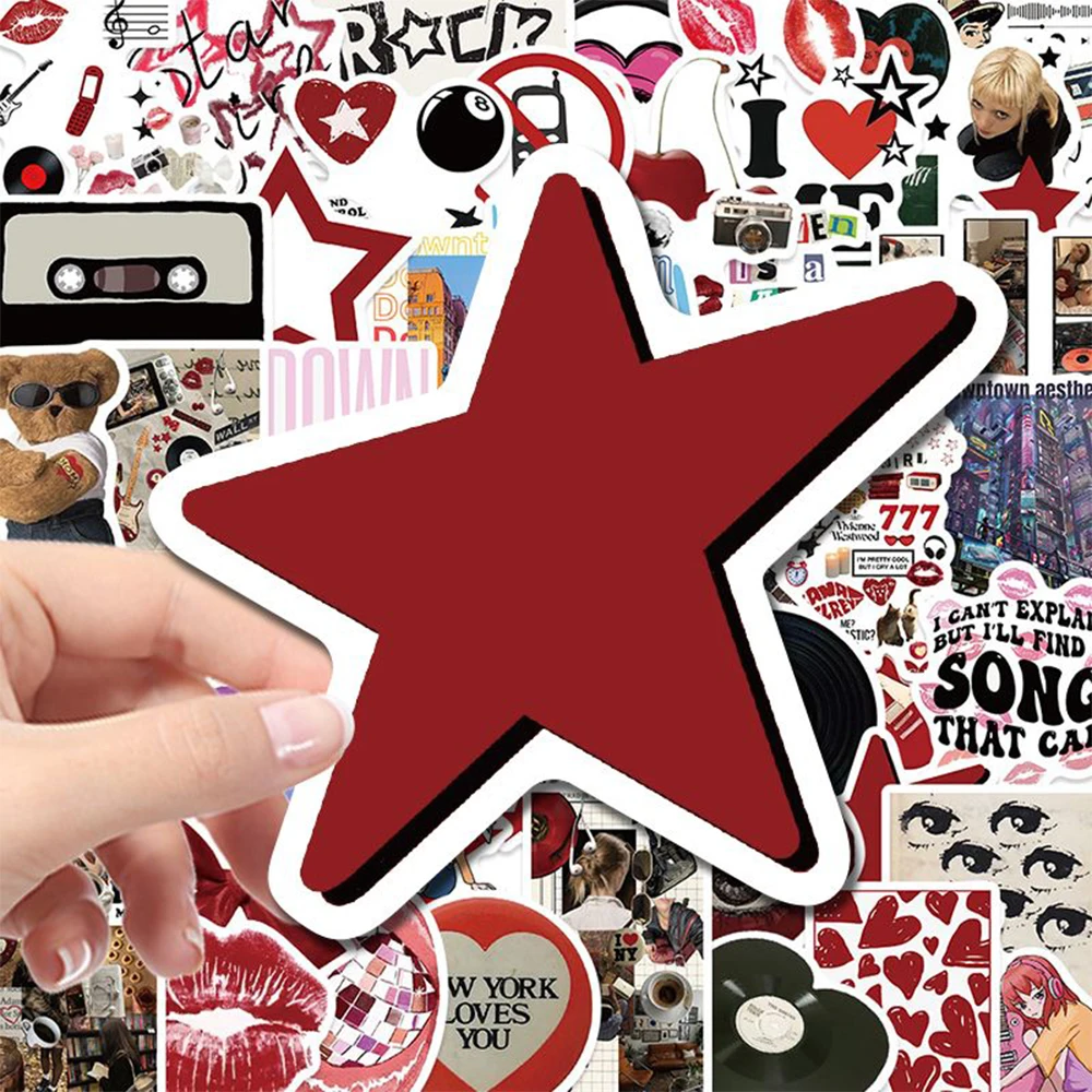 

10/30/50pcs Downtown Y2K INS Style Funny Girl Stickers Cartoon Graffiti Decals for Laptop Luggage Skateboard Car Kid Sticker Toy