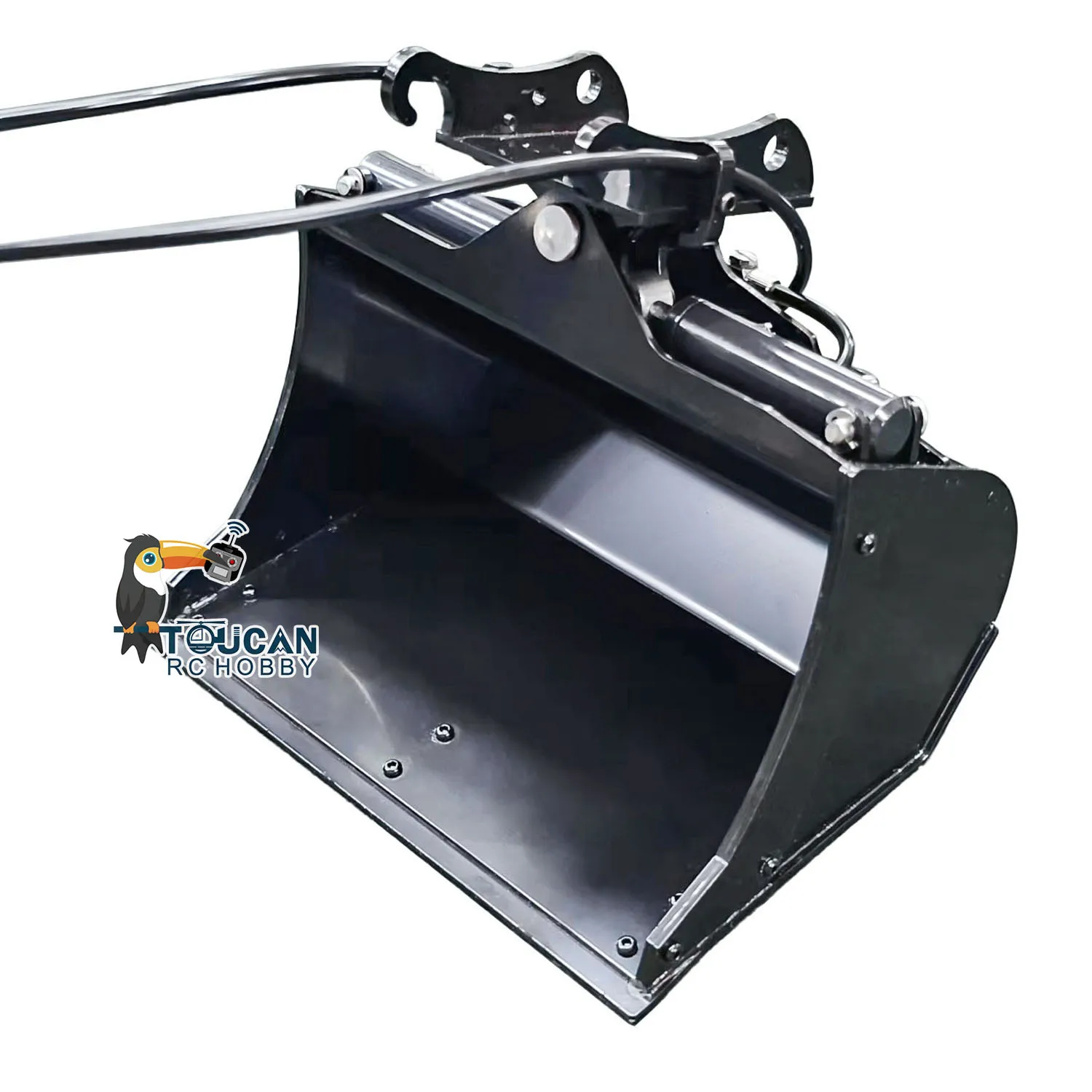 

RC Metal Hydraulic Tiltable Painted Bucket for 1/14 Controlled Excavator MTM 946 EC380 Digger Models Upgraded Parts Toy TH22925