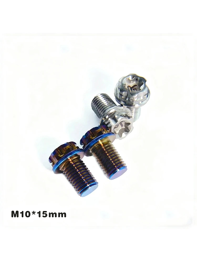 1-10Pcs Reverse Thread Titanium Alloy Screw Motorcycle Rearview Mirror Screws M8x15m 10x15/20/30mm Counterclockwise Rotation