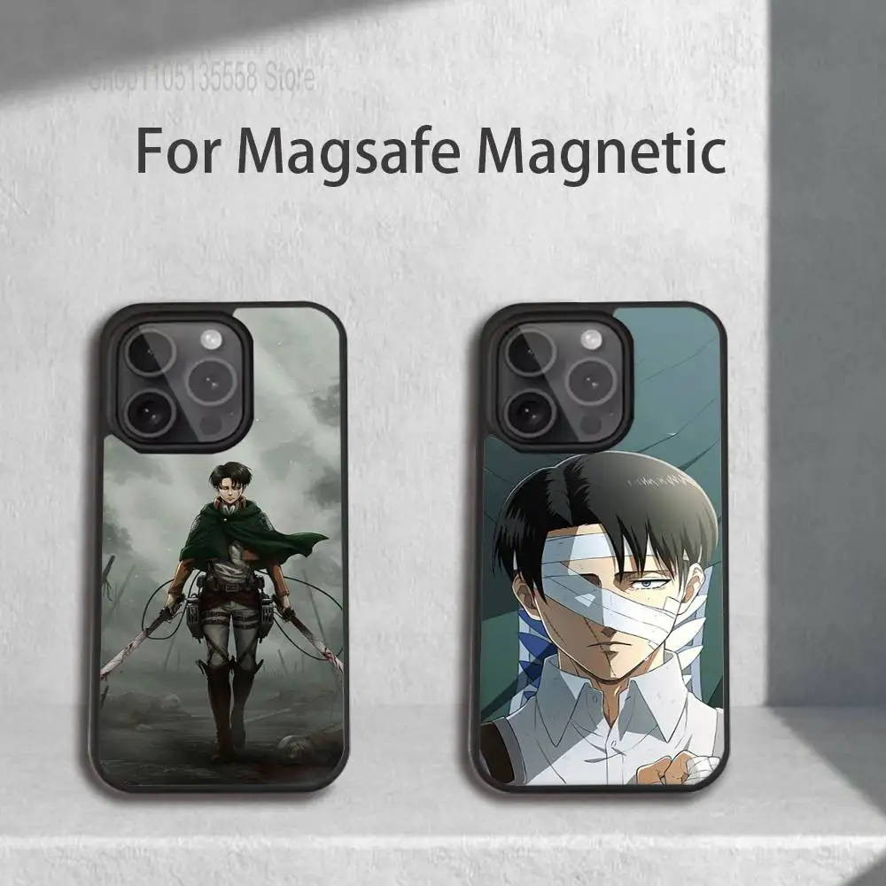 

Чехол для телефона L-Levi A-Attack on Titan для iPhone 17,16,15,14,13,12,11, Pro, Max, Plus, Mini,SE4,E с магнитной беспроводной зарядкой Magsafe