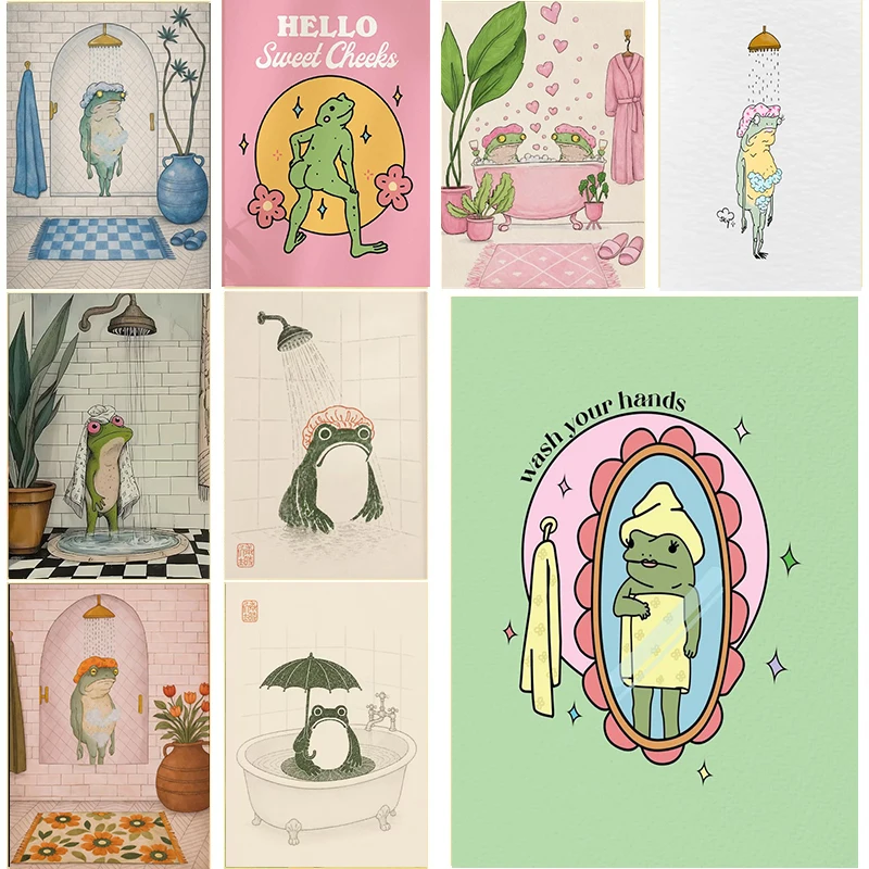 Home Decor Aesthetic Pinterest - Забавная картина на холсте с лягушкой