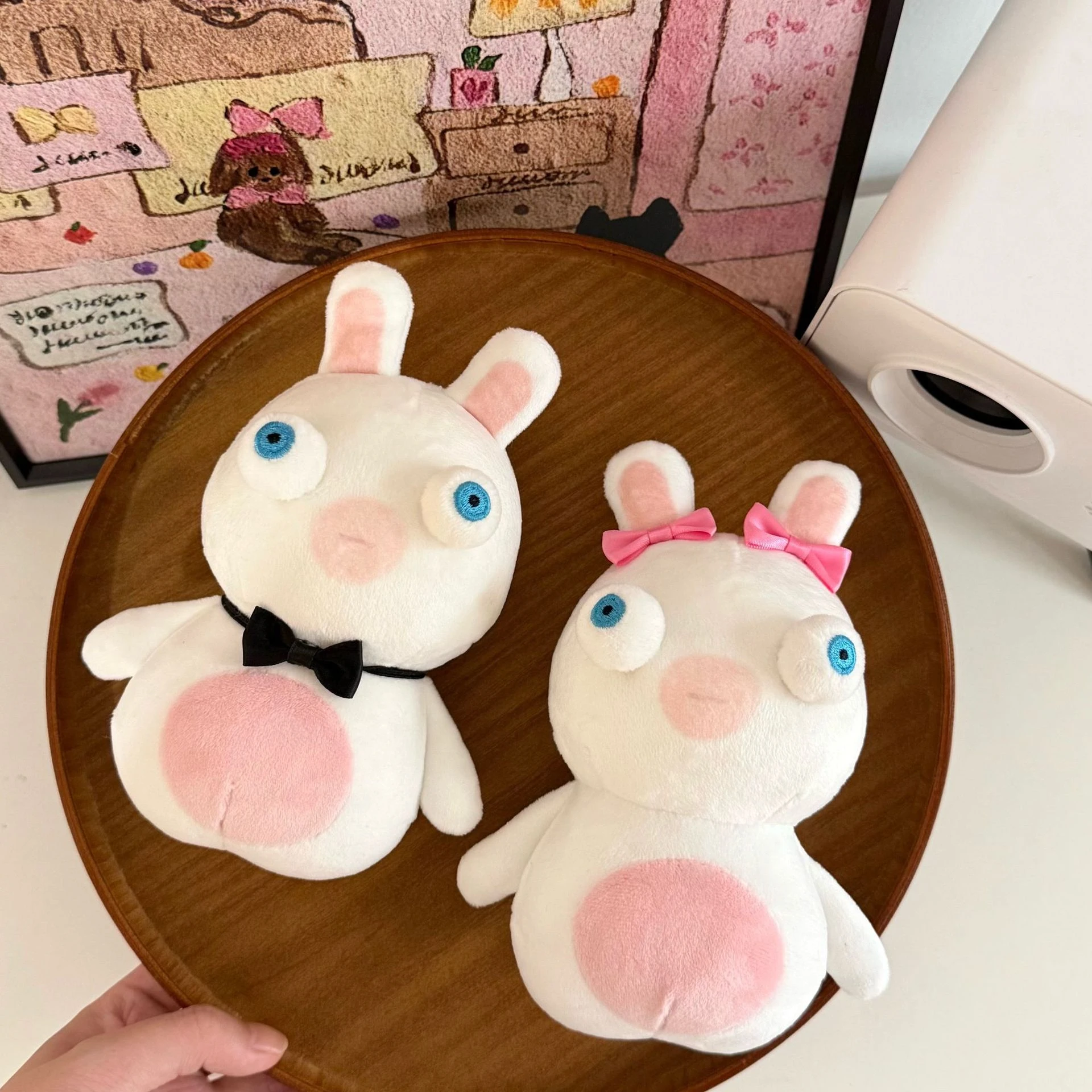 The latest cute and quirky Q-version crazy rabbit plush toy toy, buck tooth rabbit toy, birthday gift