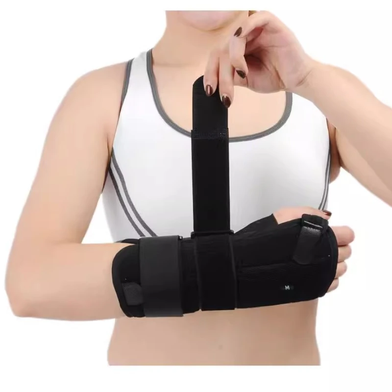 

Post operative recovery of wrist fracture with splint sprain radius brace and wrist joint fixation brace