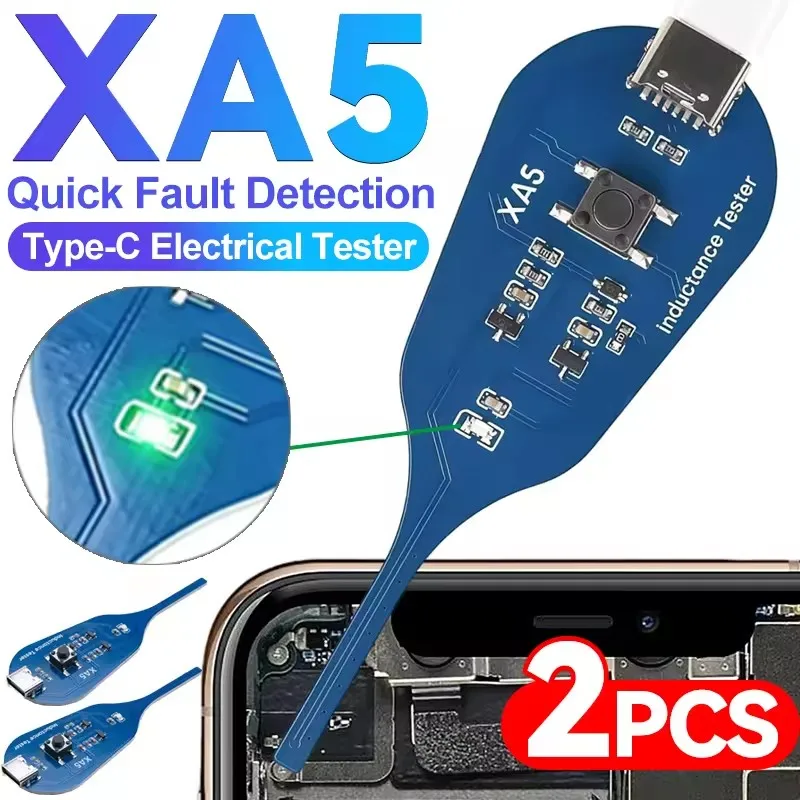 Type-C Powered High Precision Mainboard Coil Testing Tool Fast Inductance Fault Detection Diagnosis Mini Inductor Tester