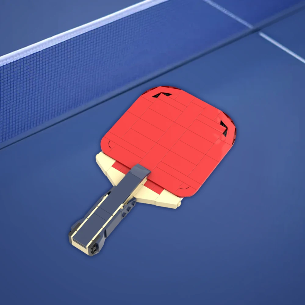 

Gobricks MOC красная ракетка для пинг-понга, кирпичи, модель китайской профессиональной ракетки для пинг-понга, набор строительных блоков, развивающие игрушки, подарок