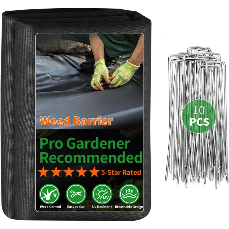 10 ترصيع أرضية + حاجز عشبي عالي التحمل قماش منظر طبيعي سميك غير منسوج غطاء أرضي سرير زهور للحديقة سرير ممتاز