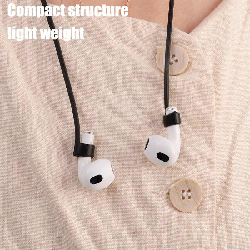 Universal Wireless Bluetooth Earphone Anti-Lost Silicone Lanyard Strap Removable Anti-drop Hanging Neck Rope for Apple Airpods