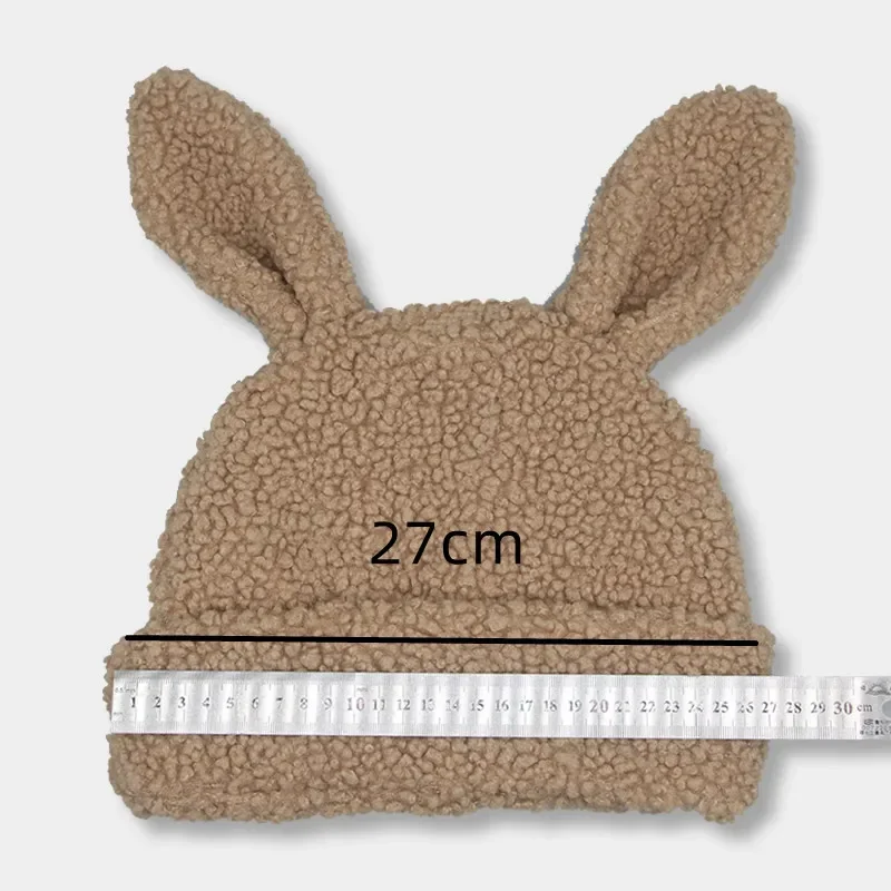 Hats for Women Beanie Rabbit Women Hat Cute Rabbit Ear White Black Plush Winter Beanie Hat Decorate Gift 2022 New шапка мужская