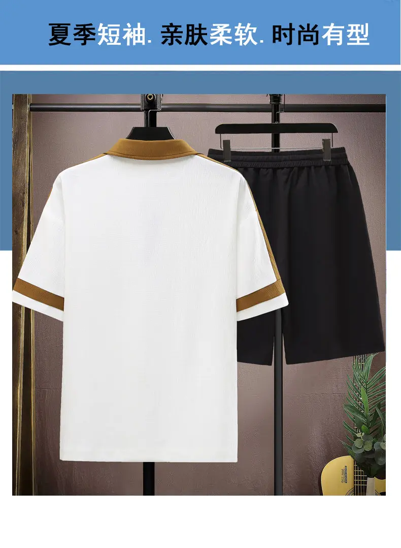Modische Herren-Sets 2026 Sommer Streetwear Lose Kurzarm-T-Shirts & Hosen Trainingsanzüge Jugendliche Lässige Oberteile & Jogger-Kleidung – Detail 2