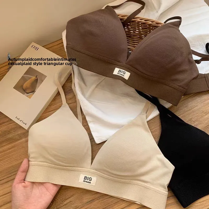 الجملة الفرنسية سيدة مثلث كأس الملابس الداخلية للنساء لا Underwire الراحة المضادة للترهل غطاء حمالة الصدر الصغيرة لا أثر الصيف رقيقة