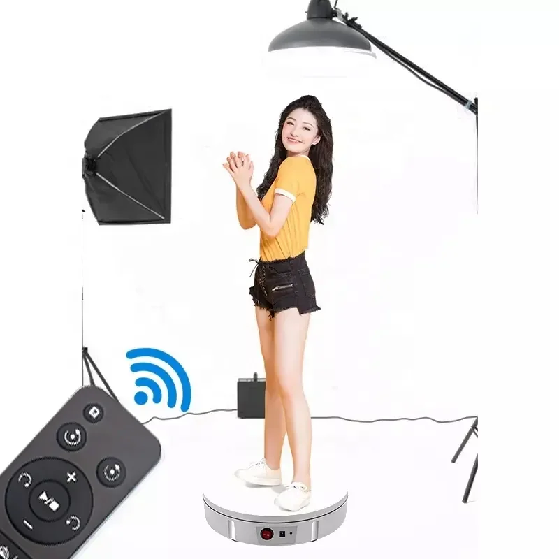 22cm Motorized Photograph Rotating Stand 360-degree Multi-angle Rotating Display With Remote Control