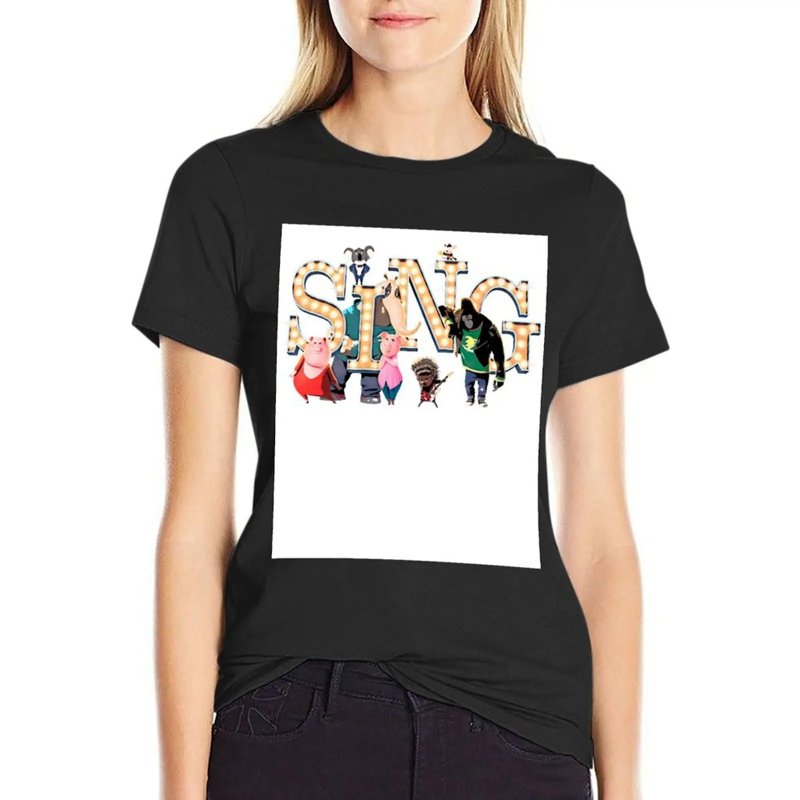 Sing Movie picture style T-Shirt tees hippie clothes cute clothes oversized t shirts for Women