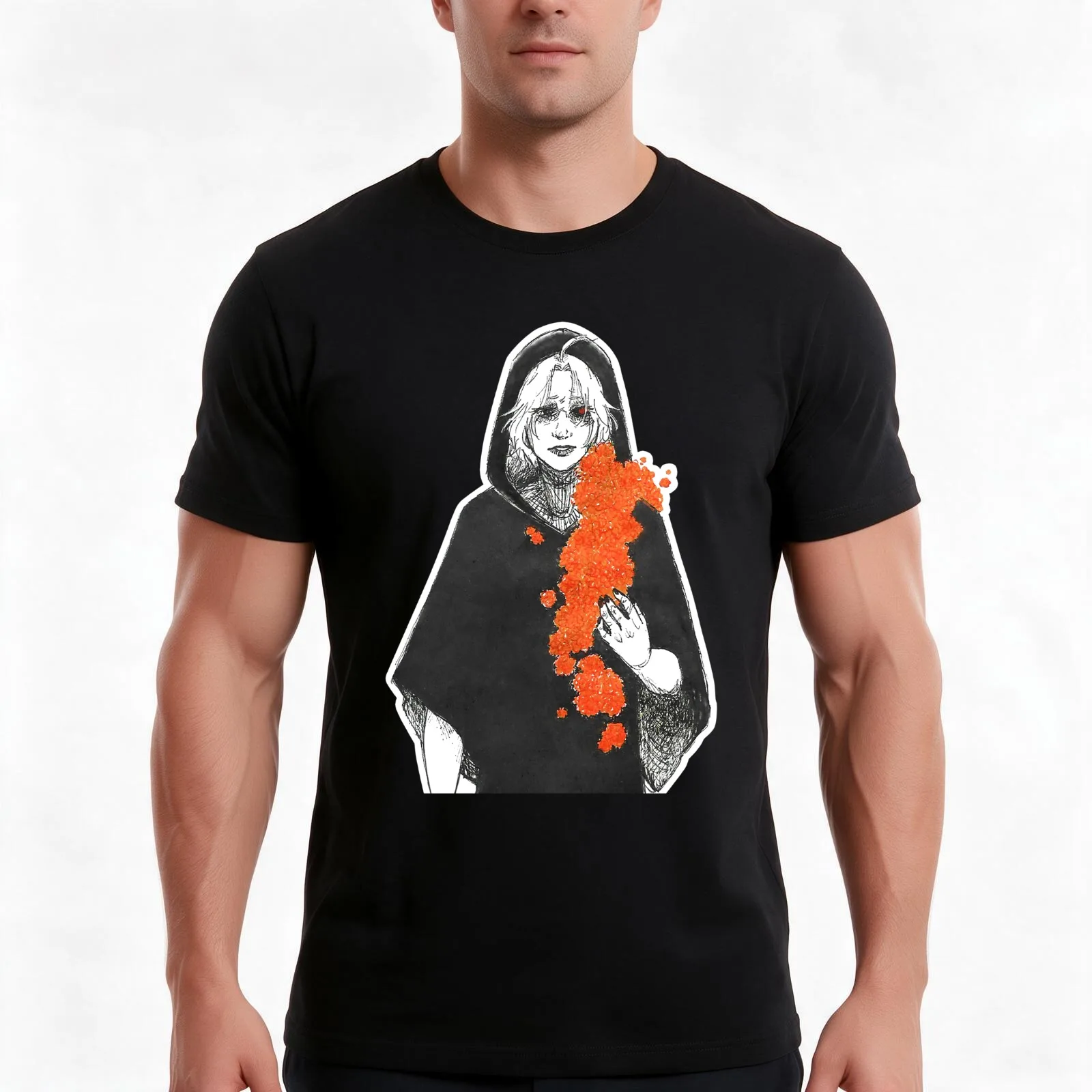marigolds T-Shirt, Summer Casual Cotton Tee, Oversized Streetwear Tops, Vintage Graphic Print, Loose Fit Short Sleeve