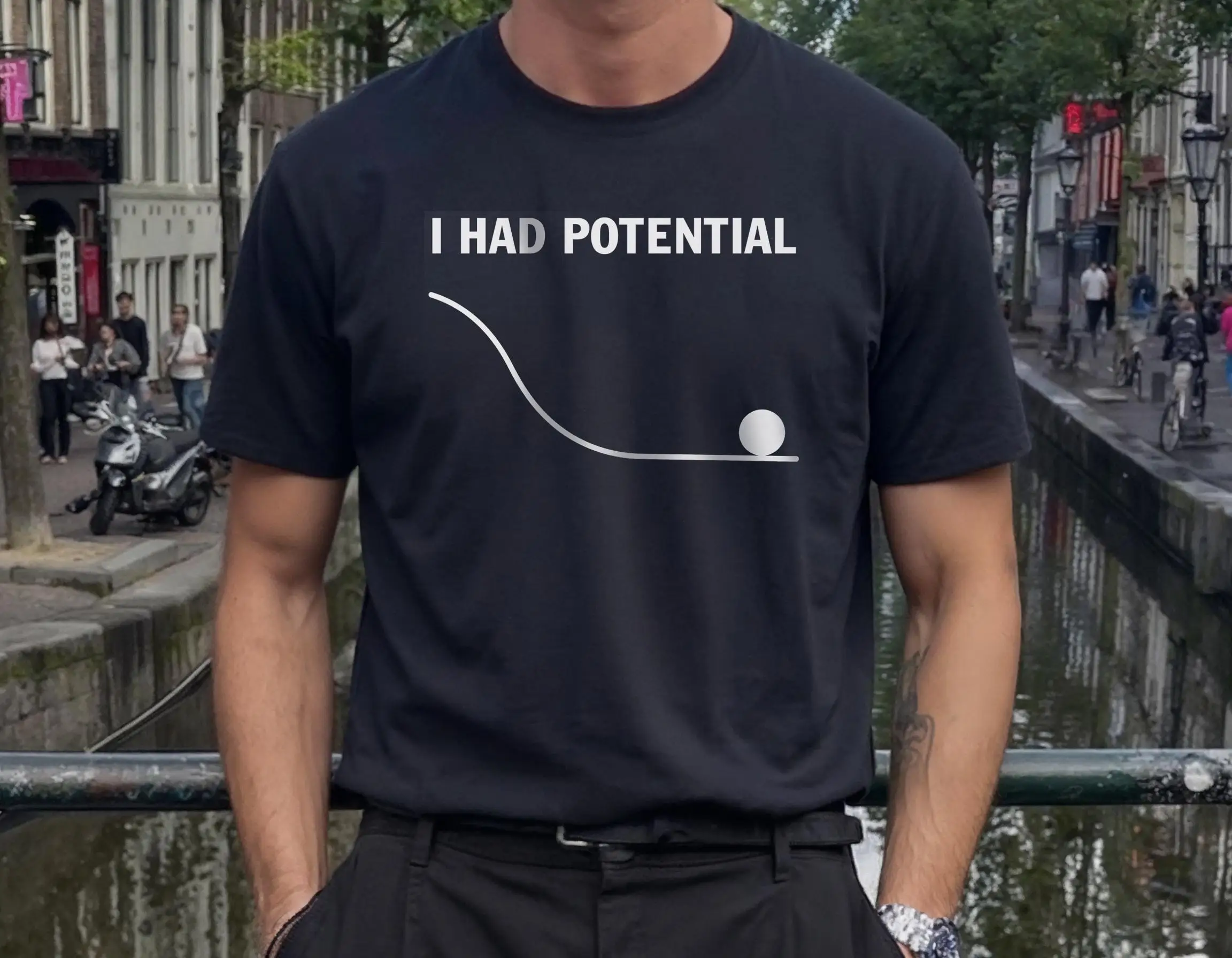 Dr Grace's I Had Potential T-Shirt Tee Top Funny Physics Science Movie Shirt Men's High-Quality T-Shirt Fashion Trend - Casual