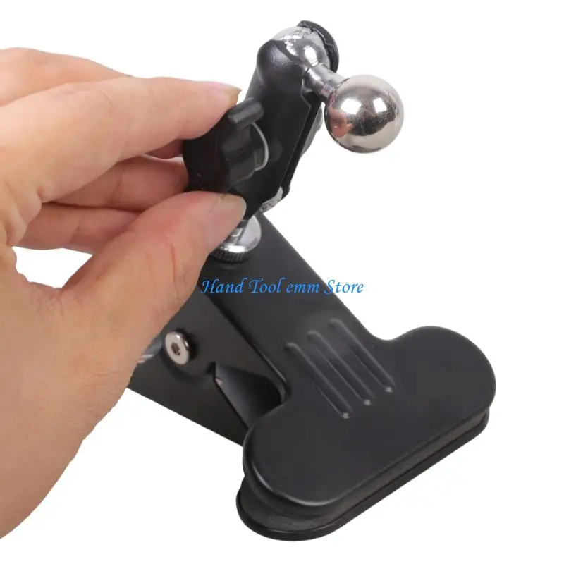 H37F 360 Rotatable Phone Mount Adjustable Clamp 17.4mm Ball Head for Tablet