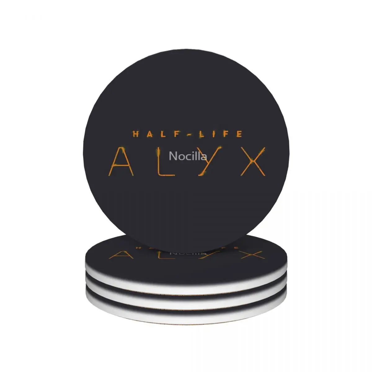 Текстурированные керамические подставки с логотипом Alyx Half-Life, принадлежности для кухонного бара (4 шт.) Текстурированные керамические подставки с логотипом Alyx Half-Life, принадлежности для кухонного бара (4 шт.)