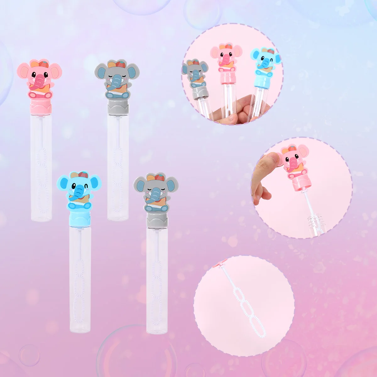 10ocs طفل الفيل فقاعة أنبوب فارغ لعبة أطفال حفلة عيد ميلاد تفضل الجنس تكشف استحمام الطفل الضيوف الهدايا التذكارية بيناتا للأطفال #6