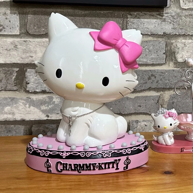 

Sanrio Charmmy Kitty Resin Bank Figure Anime Money Box Saving Coin Money Box Coin Piggy Bank Toy Home Kids Birthday Xmas Gift