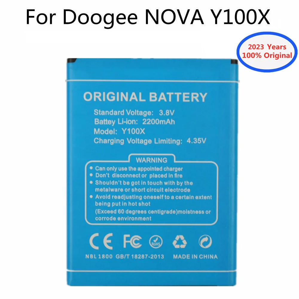 

2023 years New Y100X Original Battery For Doogee NOVA Y100X 2200mAh High Quality Mobile Phone Replacement Batteries In Stock