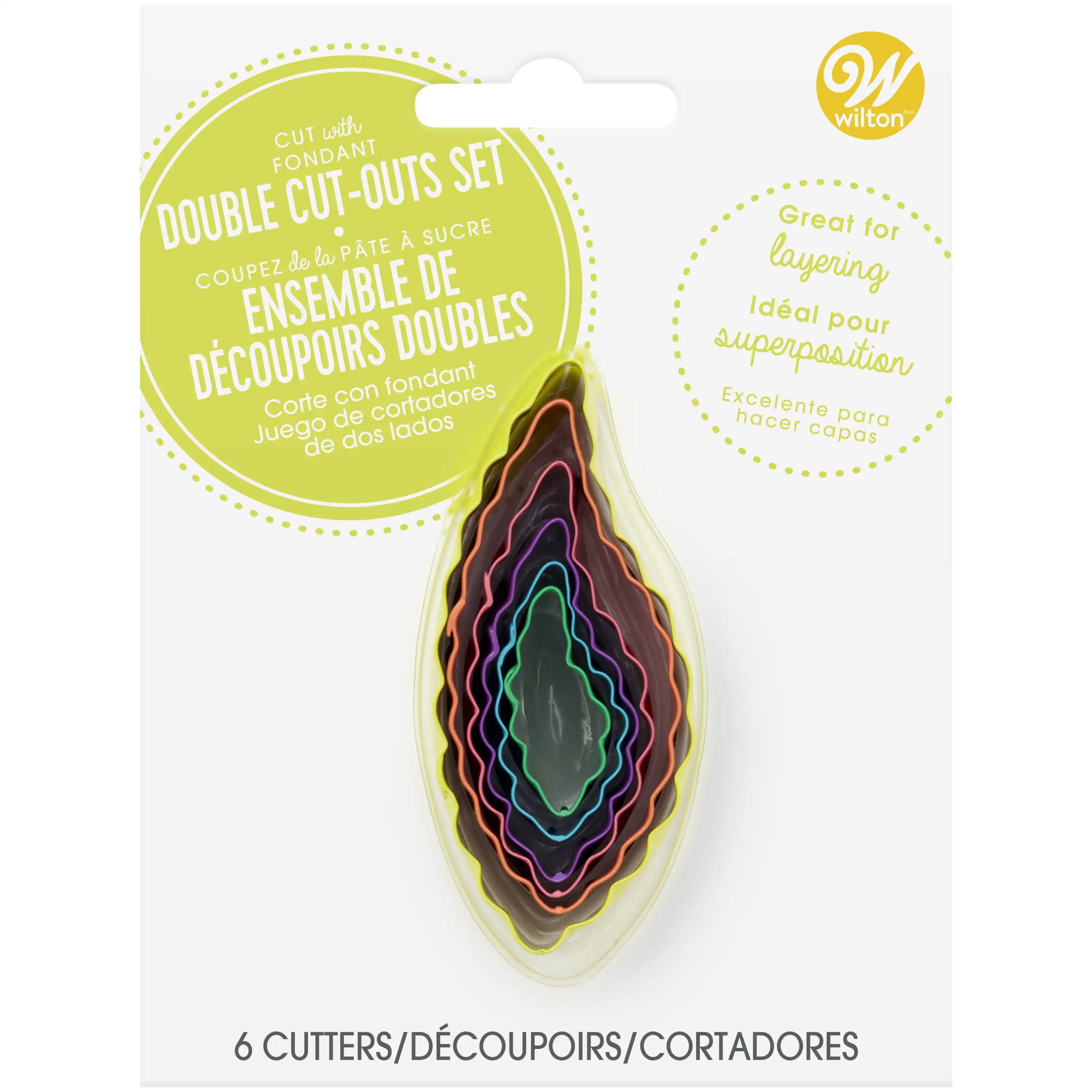 Leaf-Shaped Fondant Cut-Out Set, 6-Piece