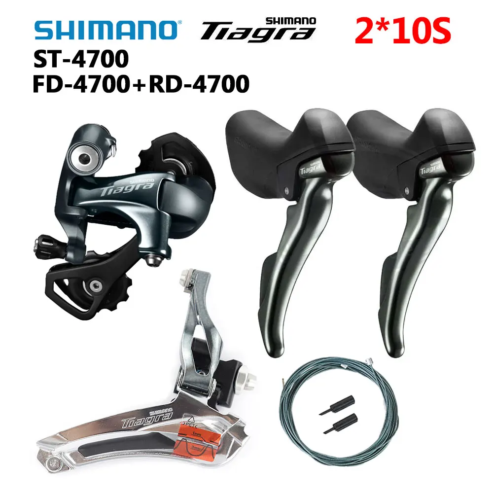 

Shimano Tiagra ST-4700 Groupset 2x1 0 скоростной шоссейный велосипед 4700 переключатель передач + FD 4700 передний переключатель передач + RD 4700 детали заднего переключателя