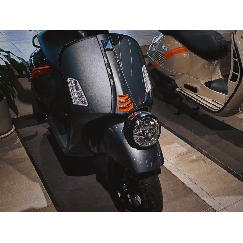 Motorcycle Horn Cover Inlay Tie Grill Cover ABS Polychrome Fairing For Vespa GTS / Super 125 300 2023 Accessories