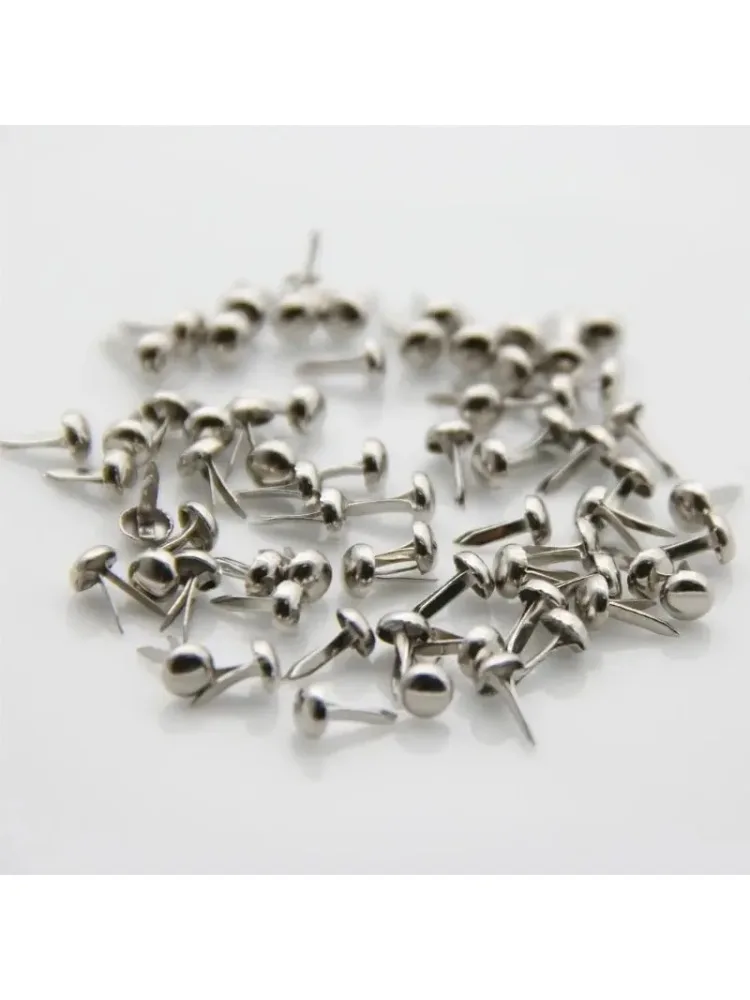 Mini clous ronds en métal de 4,5 mm/8 mm, clous à tête plate pour embellissement de scrapbooking, attaches, accessoires de bricolage faits à la main