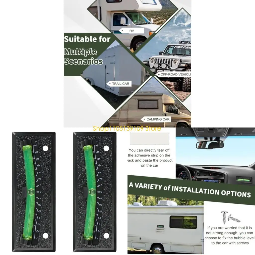 

Lightweight Multiple Surfaces Bubble Leveler For Caravans Parking Error Adjustment Compact Outdoor Leveling Device