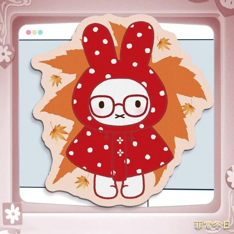 Anime Miffy Leder-Mauspad mit  – Desk Setup In Office Bewertung und Preis
