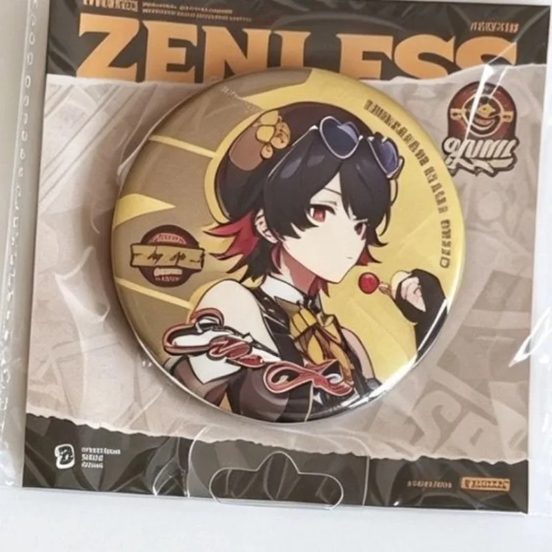Anime Zenless Zone Zero Ellen Joe Q Version Cute Double‑Flash Tinplate Badge Itabag Button Brooch Collection Cosplay Gift