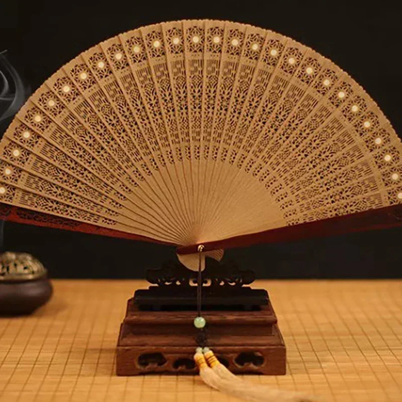 

Персонализированный большой складной веер из бамбука, портативный ручной китайский складной Abanico De Mano, гибкое роскошное китайское украшение