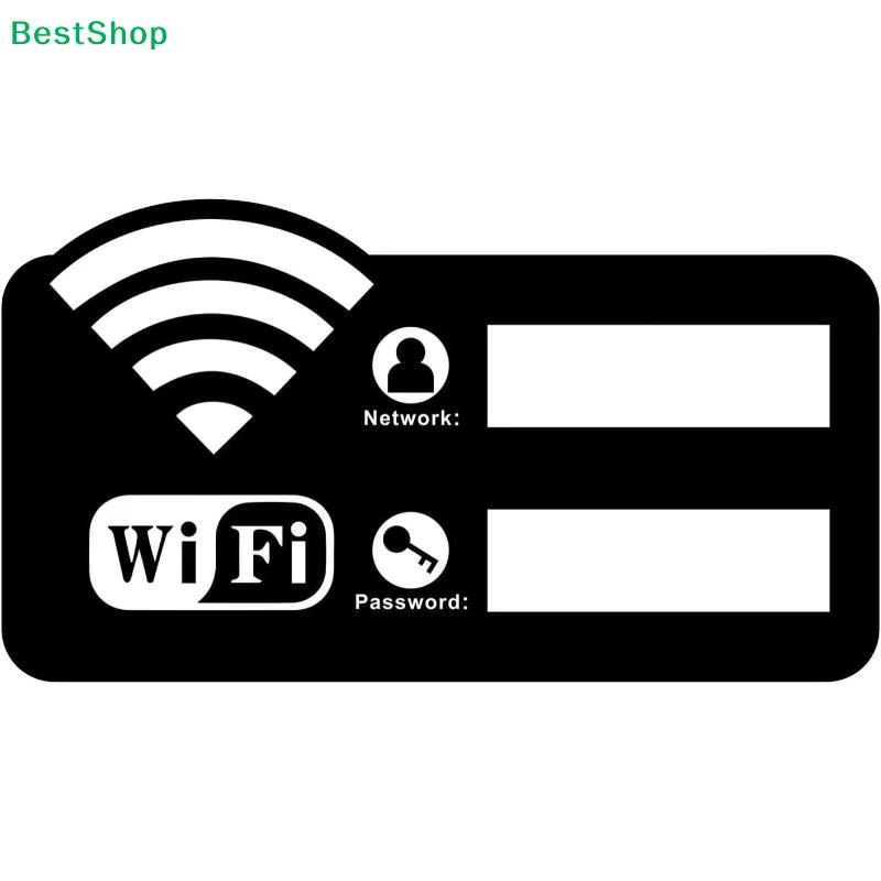 〔G〕WiF Stickers WiFi Password Sign Minimalist Wireless Network Indicator Plaque Multi-Purpose Home Decor Accessory