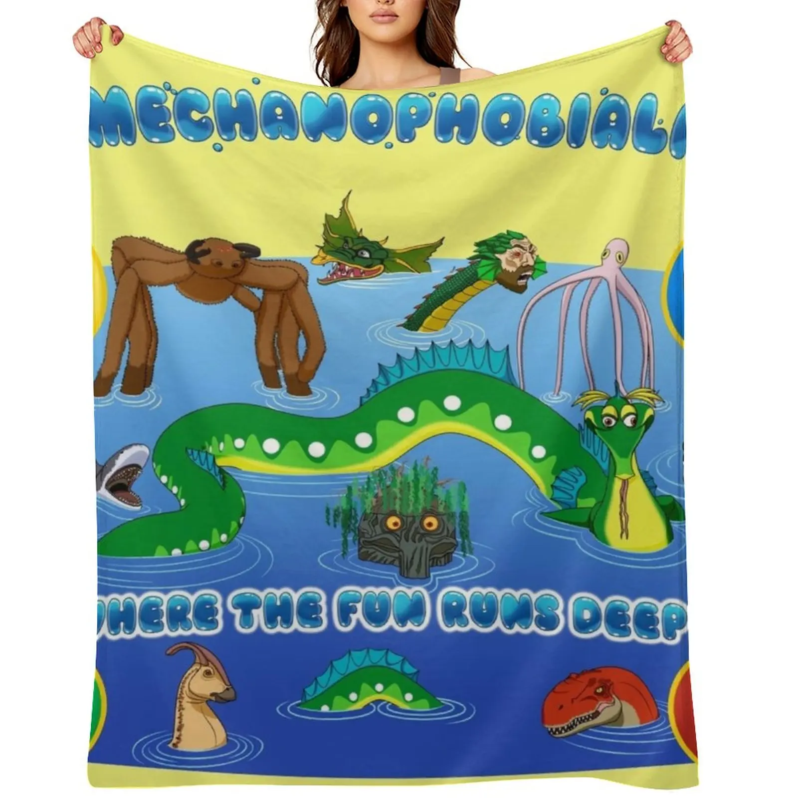 

Submechanophobialand! Throw Blanket Vintage For Decorative Sofa Retros Hair Blankets