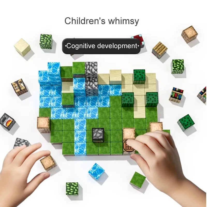 50-400 pièces Mine bloc de construction magnétique monde aimant Cube ensemble pour garçons filles enfant bricolage modèle enfants jouet sensoriel cadeau de noël