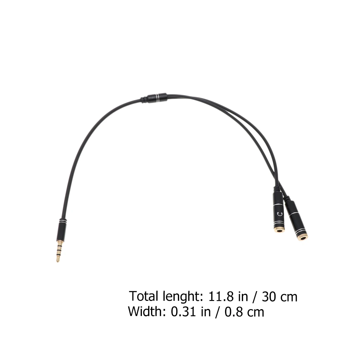 

3.5mm Headphone Microphone Adapter Cable Splitter Earphone Audio Jack for iOS MP3 Laptops Tablets Stereo Sound Output