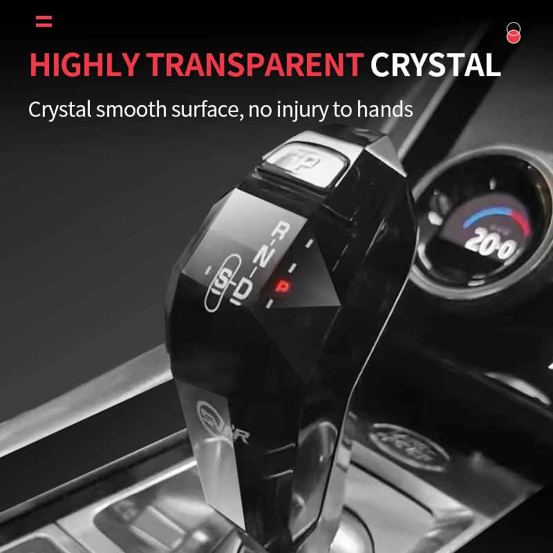 Crystal Car Gear Shift Knob Handle Modified Cover For Land Rover Discovery Sport Range Rover Sport Evoque Jaguar XEL F-TYPE