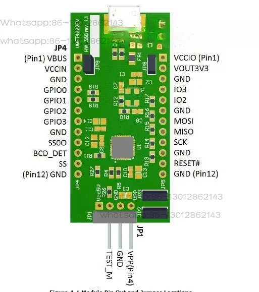UMFT4222EV-D FT4222H QSPI/I2C Bridge Chip High speed USB Download Module