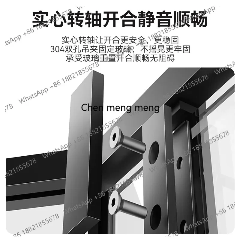Hot sales Diamond shower room glass partition bathroom swing door toilet dry and wet separation