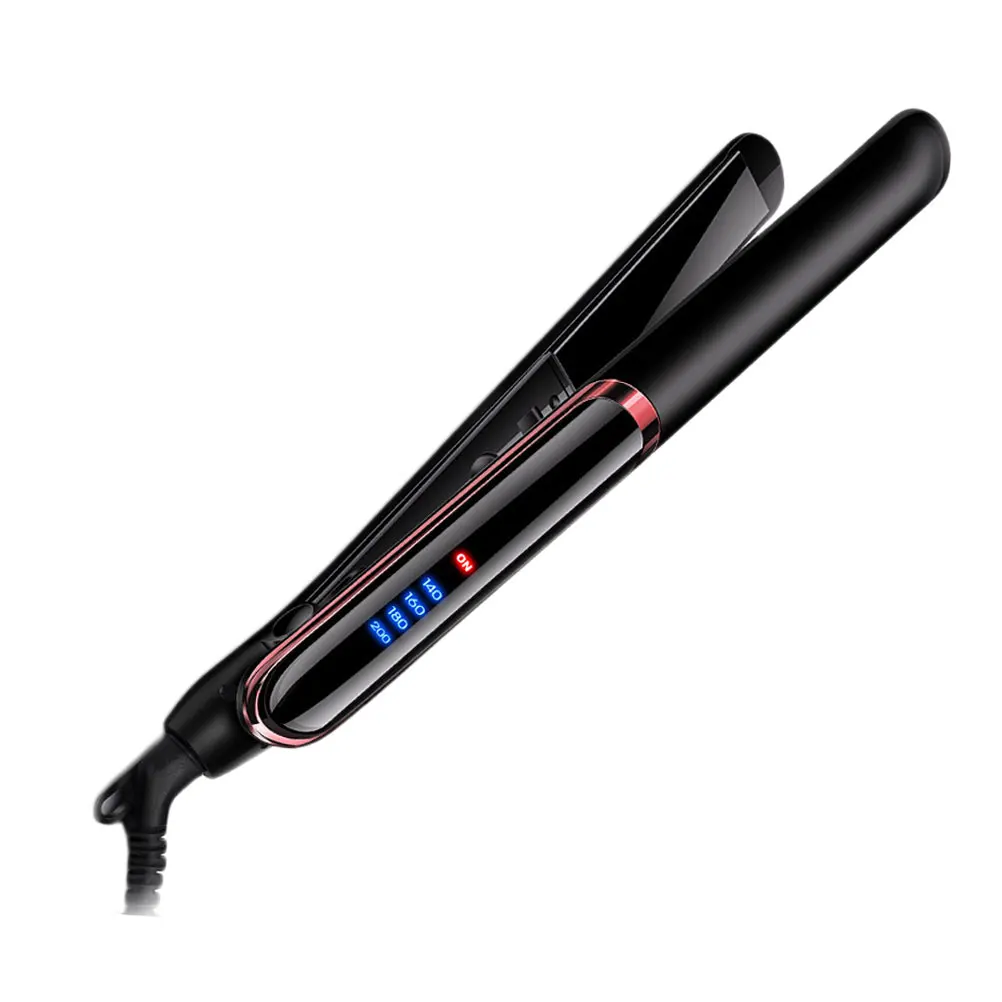 

1pc Hair Straightener Ceramic Dual Voltage Adjustable Temperature Wet Dry Hair Styler Curler Tool Sleek Shiny Easy