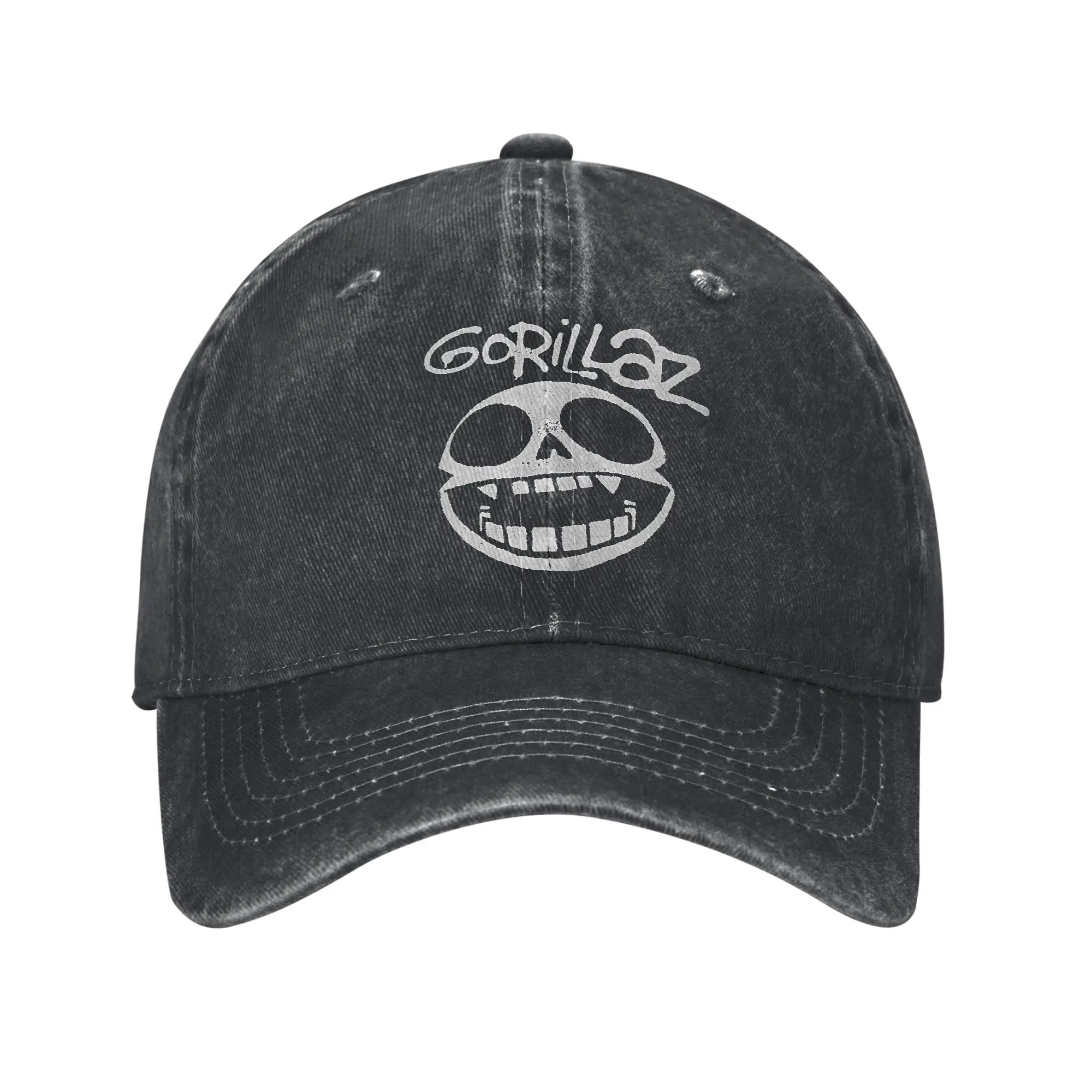 Gorillaz Band Techno DJ Post Punk Men Women Baseball Cap Distressed Washed Hat Vintage Outdoor All Seasons Travel Gift Sun Cap