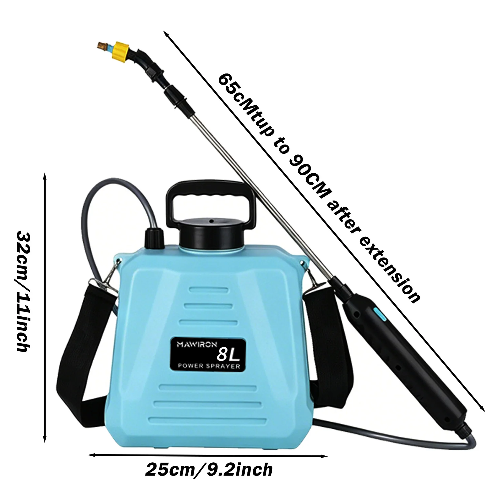 8L Automatischer Elektrischer Sprüher Garten-Pflanzensprüher Handlicher Wiederaufladbarer Sprinkler Zerstäuber Schultergurt-Gießkanne – Detail 8