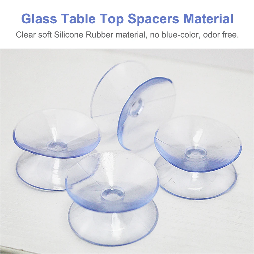 

10pcs Window Hanger Clear Spacers Bumpers Suction Cups Easy Install Glass Tabletop Double Sided Multifunctional Office Non-Slip