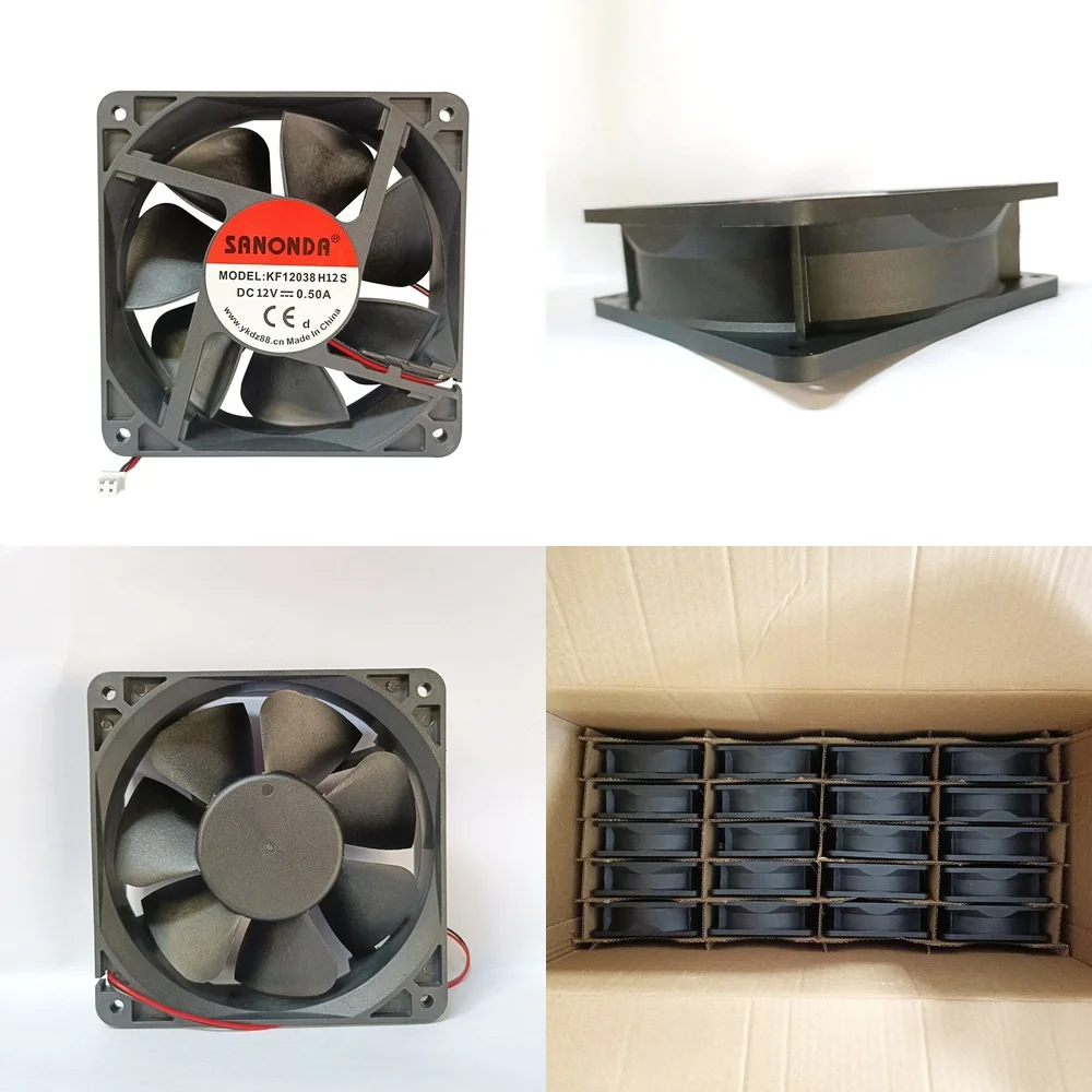 

12038 12V 0.5A DC Cooling Fan for SANONDA Cabinet Enclosure Inverter Heat Dissipation Fan for Industrial Control Box Server