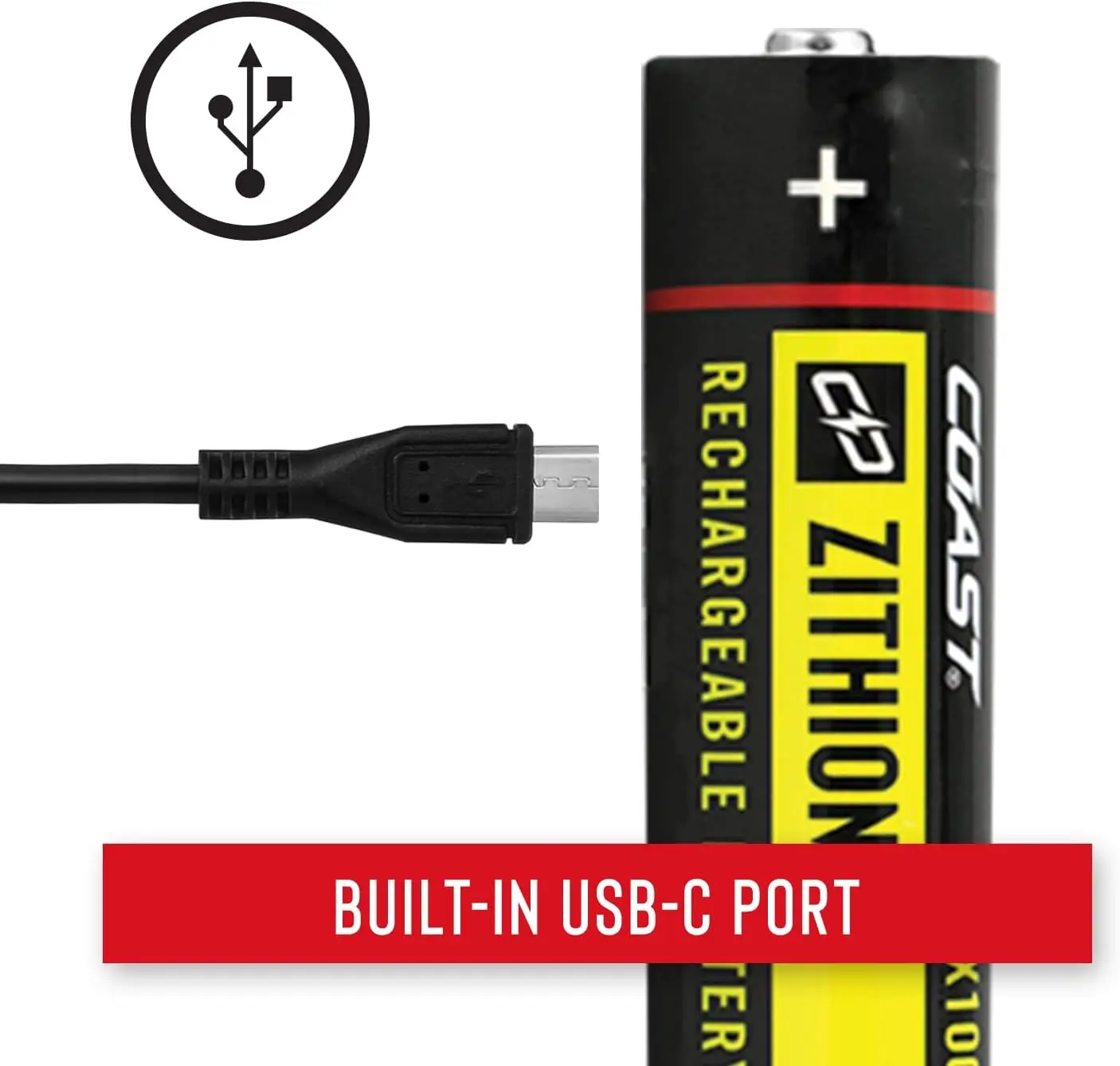 ZX1000 ZITHION-X Li-Ion-Akku für die XP11R LED-Taschenlampe, Schwarz