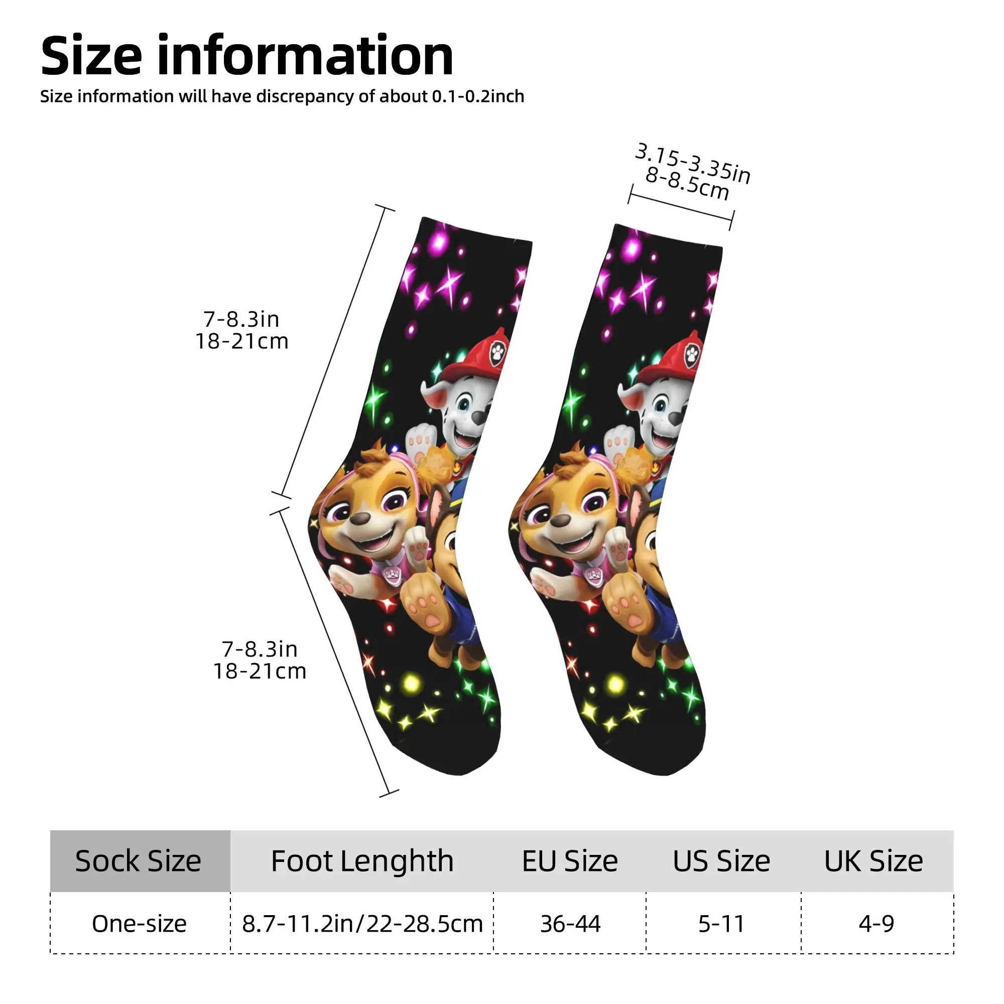Women Men Socks Paw Dogs Patrols Cartoon  Stockings Anti Bacterial Medium Soft Socks Winter Gothic Graphic Cycling Socks - view 5