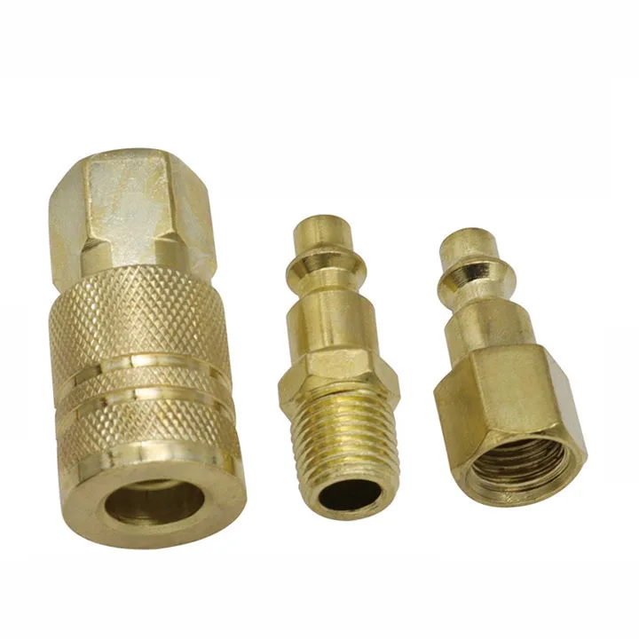 1Set Quick Coupler Set Connector Compatible with all Air Operated Equipment Compressors Pneumatic Tool Accessories Reliability